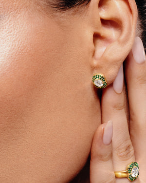 Emerald and Diamond Earrings